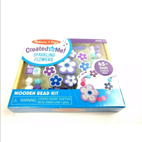 Sparkling Flowers Wooden Bead Set - Picture 4 of 11